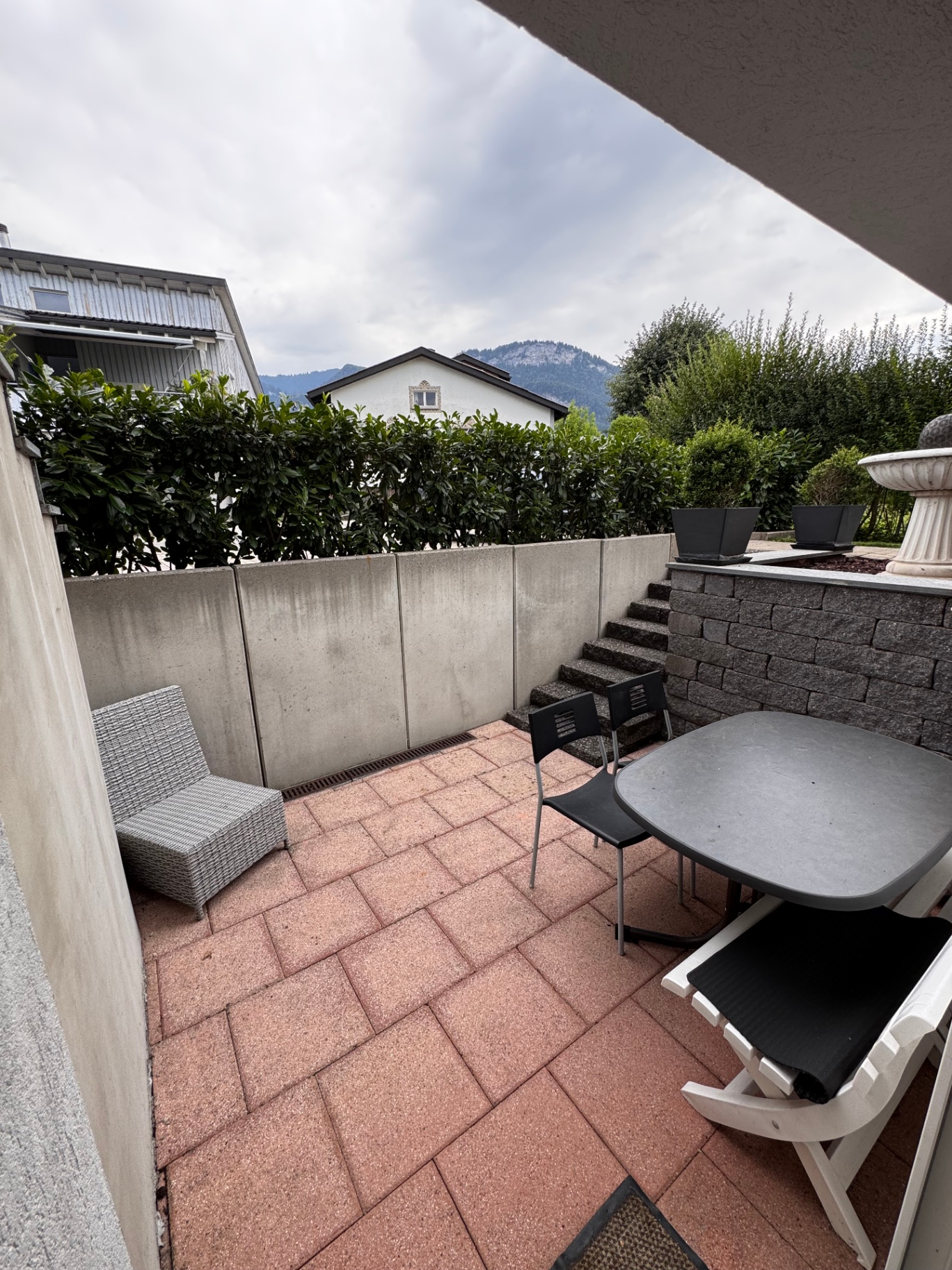 Terrasse mit Bergblick in Altach, Vorarlberg